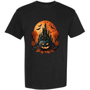 Jack O Lantern Face | Halloween Pumpkin | Spooky Garment-Dyed Heavyweight T-Shirt