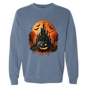 Jack O Lantern Face | Halloween Pumpkin | Spooky Garment-Dyed Sweatshirt