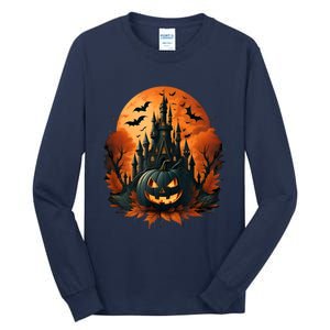 Jack O Lantern Face | Halloween Pumpkin | Spooky Tall Long Sleeve T-Shirt