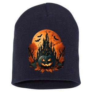 Jack O Lantern Face | Halloween Pumpkin | Spooky Short Acrylic Beanie