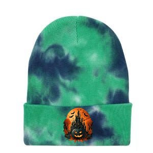 Jack O Lantern Face | Halloween Pumpkin | Spooky Tie Dye 12in Knit Beanie