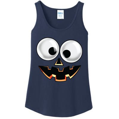 Jack O Lantern Pumpkin Face Halloween Costume Ladies Essential Tank