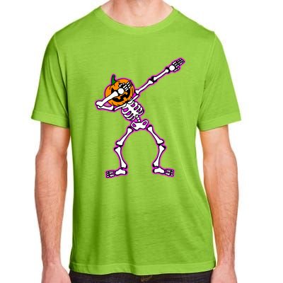 Jack O Lantern Dabbing Pumpkin Halloween Dab Skeleton Funny Gift Adult ChromaSoft Performance T-Shirt