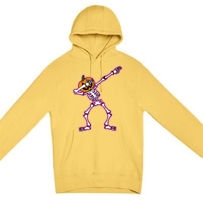 Jack O Lantern Dabbing Pumpkin Halloween Dab Skeleton Funny Gift Premium Pullover Hoodie