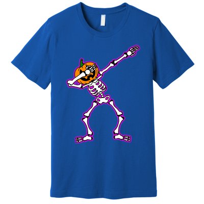 Jack O Lantern Dabbing Pumpkin Halloween Dab Skeleton Funny Gift Premium T-Shirt