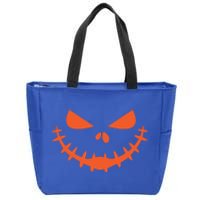 Jack O Lantern Face Pumpkin Scary Halloween Costume Funny Great Gift Zip Tote Bag