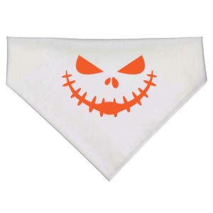 Jack O Lantern Face Pumpkin Scary Halloween Costume Funny Great Gift USA-Made Doggie Bandana