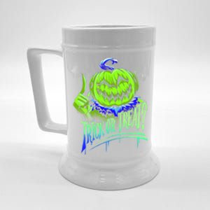 Jack O Lantern Green Face Pumpkin Gift Beer Stein