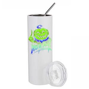 Jack O Lantern Green Face Pumpkin Gift Stainless Steel Tumbler