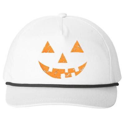 Jack O Lantern Pumpkin Halloween Face Gift Snapback Five-Panel Rope Hat