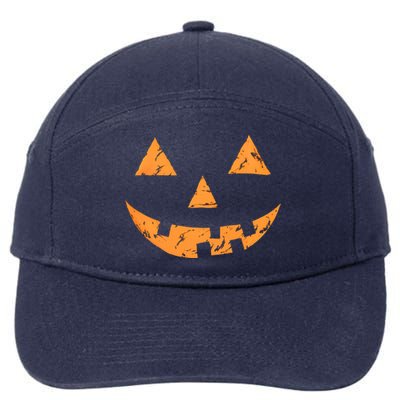 Jack O Lantern Pumpkin Halloween Face Gift 7-Panel Snapback Hat