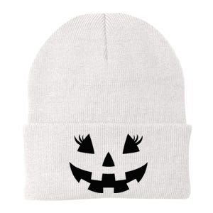 Jack O Lantern Face Pumpkin Eyelashes Hallowen Costume Funny Knit Cap Winter Beanie