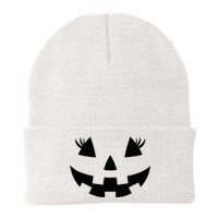 Jack O Lantern Face Pumpkin Eyelashes Hallowen Costume Funny Knit Cap Winter Beanie