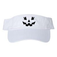 Jack O Lantern Face Pumpkin Eyelashes Hallowen Costume Funny Valucap Bio-Washed Visor