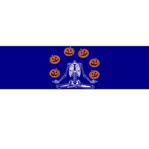 Jack O Lantern Stay Spooky Skeleton Yoga Namaste Halloween Gift Bumper Sticker