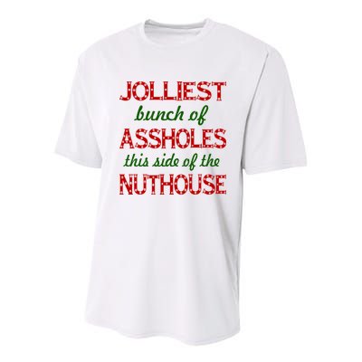 Jolliest Bunch of Assholes On This Side Nuthouse Youth Performance Sprint T-Shirt