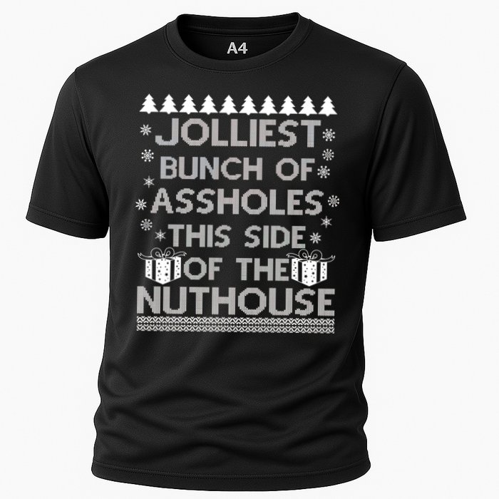 Jolliest Bunch of Assholes This Side of the Nuthouse Ugly Christmas Cooling Performance Crew T-Shirt