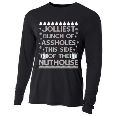 Jolliest Bunch of Assholes This Side of the Nuthouse Ugly Christmas Cooling Performance Long Sleeve Crew