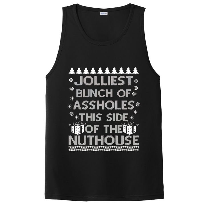Jolliest Bunch of Assholes This Side of the Nuthouse Ugly Christmas PosiCharge Competitor Tank