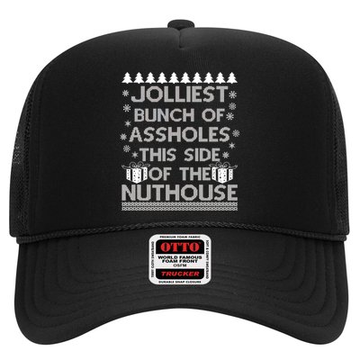 Jolliest Bunch of Assholes This Side of the Nuthouse Ugly Christmas Trucker Hat