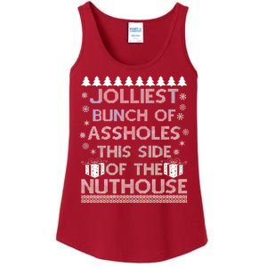 Jolliest Bunch of Assholes This Side of the Nuthouse Ugly Christmas Ladies Essential Tank