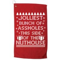 Jolliest Bunch of Assholes This Side of the Nuthouse Ugly Christmas Golf Towel