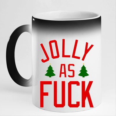 Jolly AF Funny Christmas 11oz Black Color Changing Mug