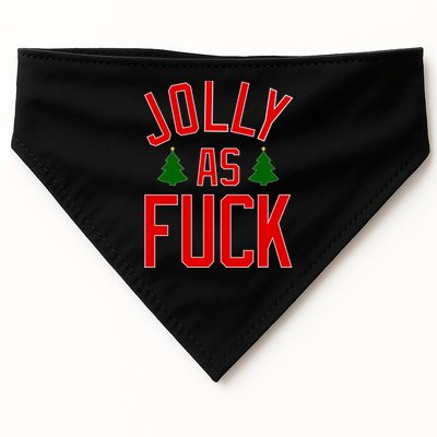 Jolly AF Funny Christmas USA-Made Doggie Bandana