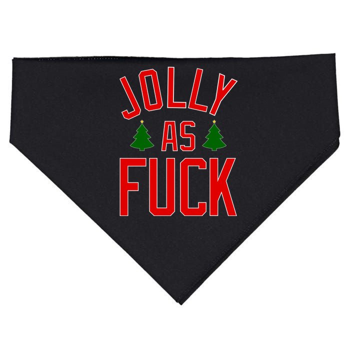 Jolly AF Funny Christmas USA-Made Doggie Bandana