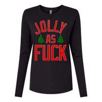 Jolly AF Funny Christmas Womens Cotton Relaxed Long Sleeve T-Shirt