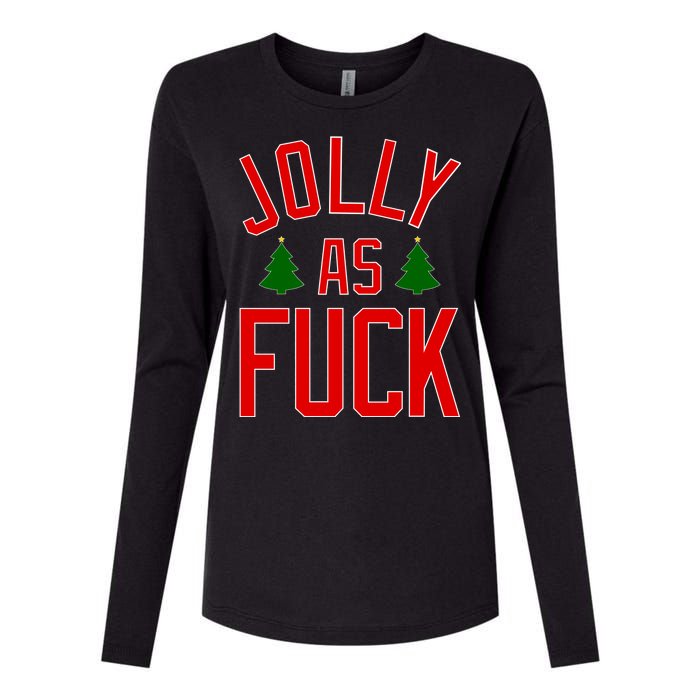 Jolly AF Funny Christmas Womens Cotton Relaxed Long Sleeve T-Shirt