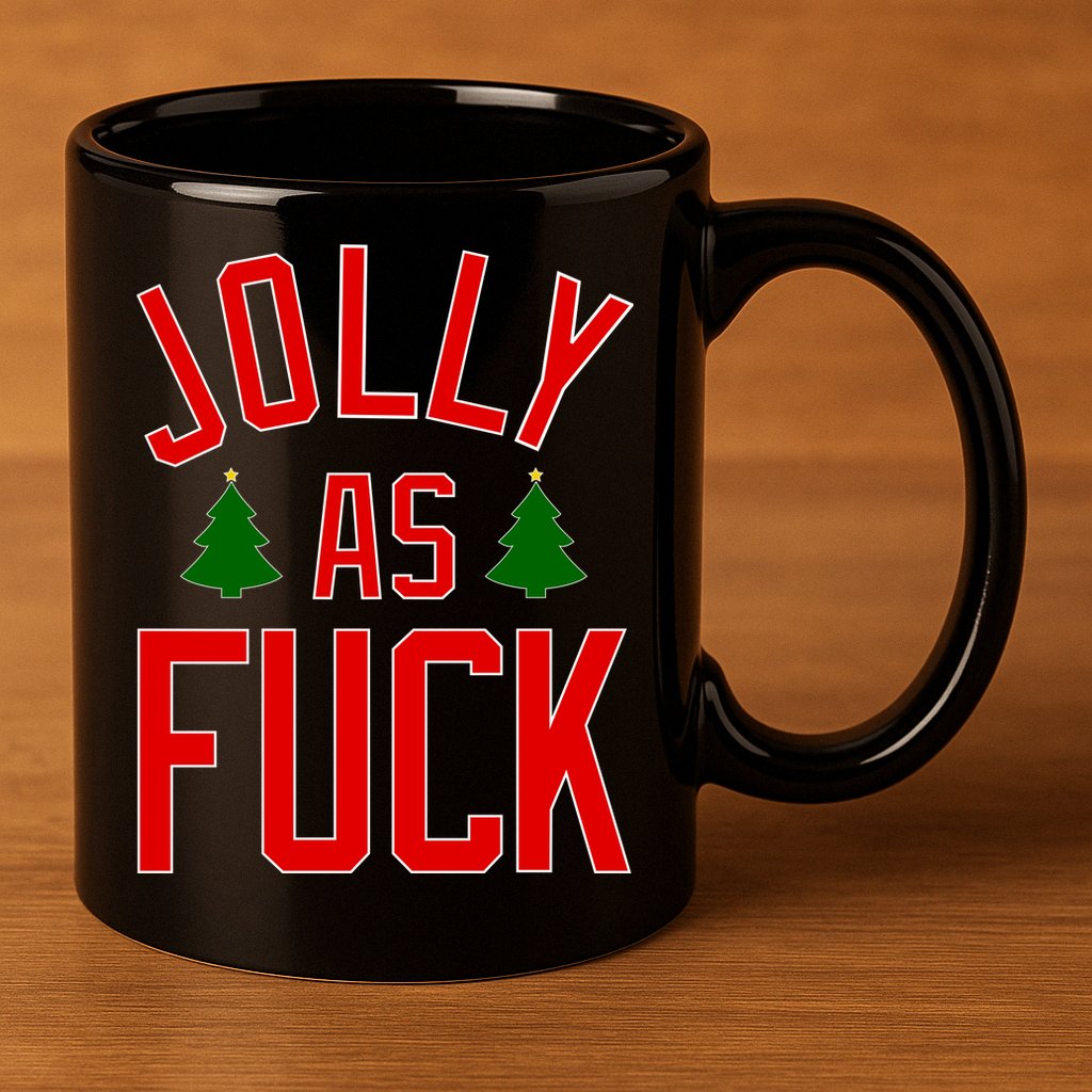 Jolly AF Funny Christmas 11oz C Handle Ceramic Mug