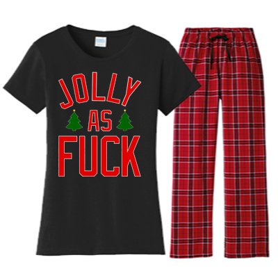 Jolly AF Funny Christmas Women's Flannel Pajama Set