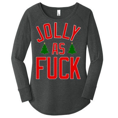 Jolly AF Funny Christmas Women's Perfect Tri Tunic Long Sleeve Shirt