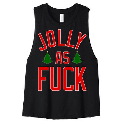 Jolly AF Funny Christmas Women's Racerback Cropped Tank