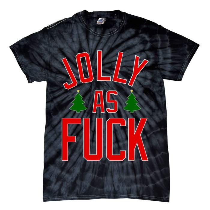 Jolly AF Funny Christmas Tie-Dye T-Shirt