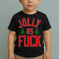 Jolly AF Funny Christmas Toddler T-Shirt
