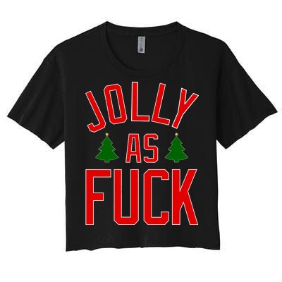 Jolly AF Funny Christmas Women's Crop Top Tee