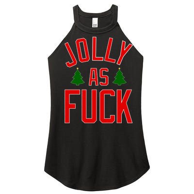 Jolly AF Funny Christmas Women's Perfect Tri Rocker Tank