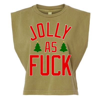 Jolly AF Funny Christmas Garment-Dyed Women's Muscle Tee