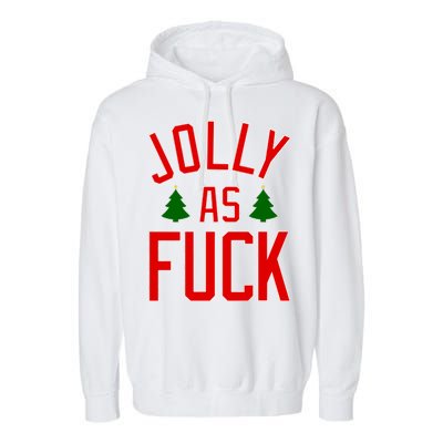 Jolly AF Funny Christmas Garment-Dyed Fleece Hoodie