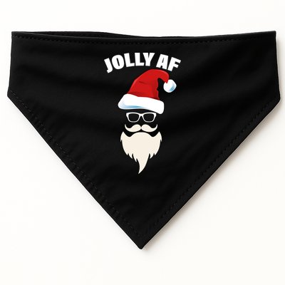 Jolly Af Hipster Santa USA-Made Doggie Bandana