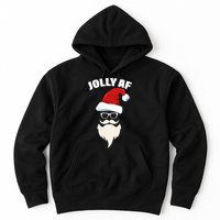 Jolly Af Hipster Santa Hoodie