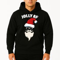 Jolly Af Hipster Santa Hoodie