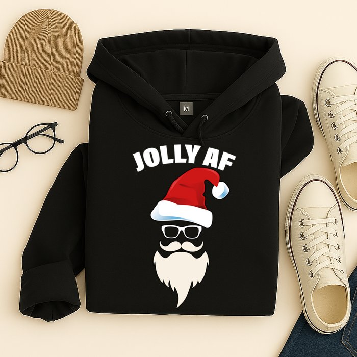 Jolly Af Hipster Santa Hoodie