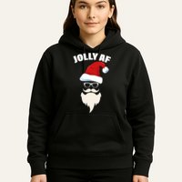 Jolly Af Hipster Santa Hoodie