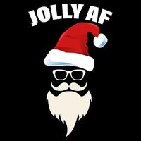 Jolly Af Hipster Santa Hoodie