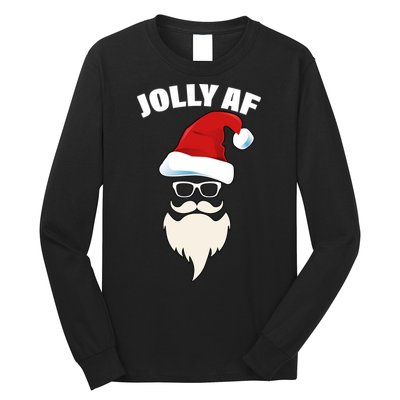 Jolly Af Hipster Santa Long Sleeve Shirt