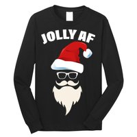 Jolly Af Hipster Santa Long Sleeve Shirt