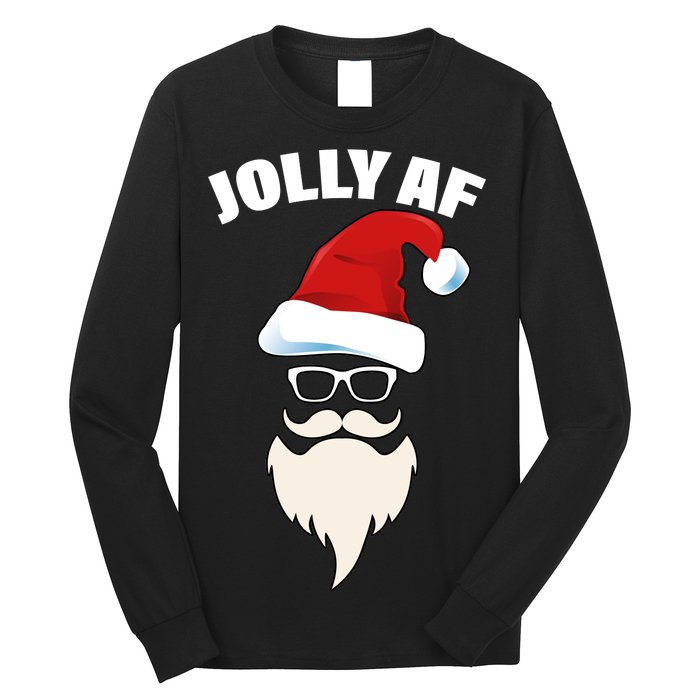 Jolly Af Hipster Santa Long Sleeve Shirt